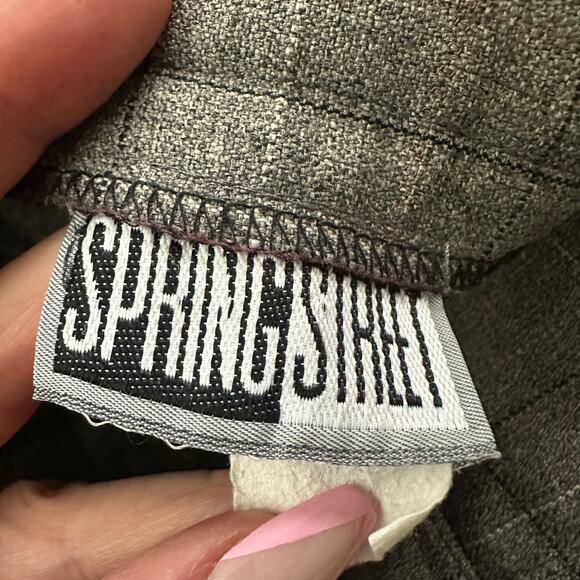 Vintage SPRING STREET Pants Womens 8 Brown Plaid Flare Trouser Retro Y2K Preppy - Picture 4 of 12